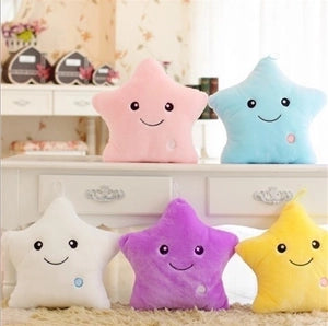 Glowing Star Plush Pillow