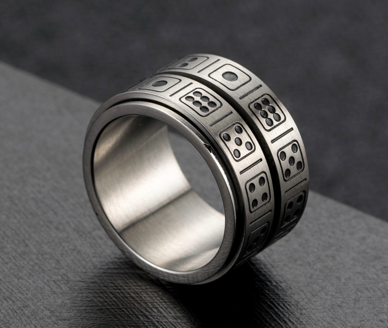 6 Sided Dice Spinner Ring
