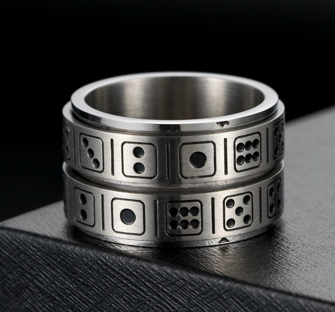 6 Sided Dice Spinner Ring